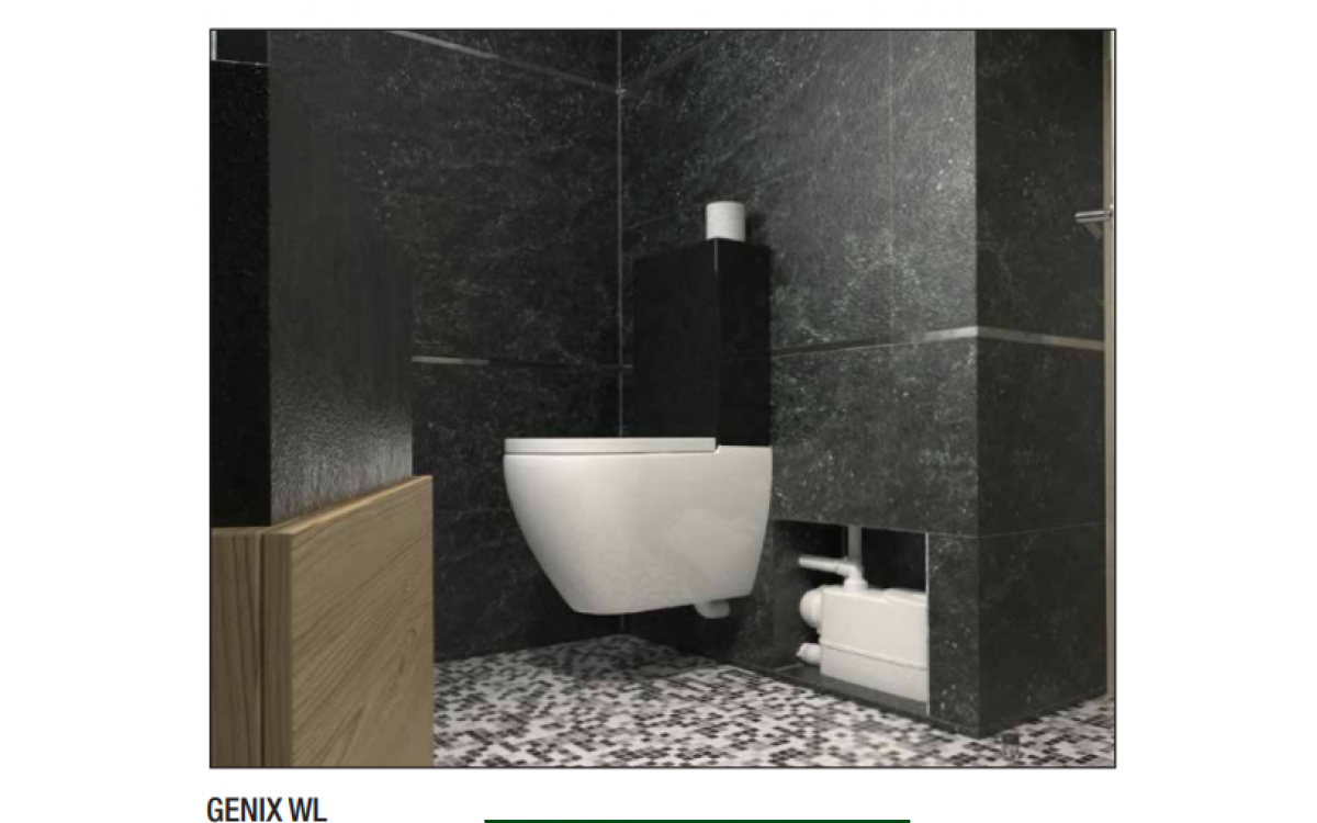 Bơm vận chuyển nước thải GENIX - đặt nhà vệ sinh bất cứ nơi đâu bạn cần